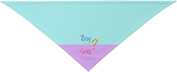 He Or She What Will It Be? Gender Reveal/Baby Announcement Dog Bandana,Pet Neckerchief for Pets Daily Wear Photo Prop Party Supplies (Pink/Blue-2)