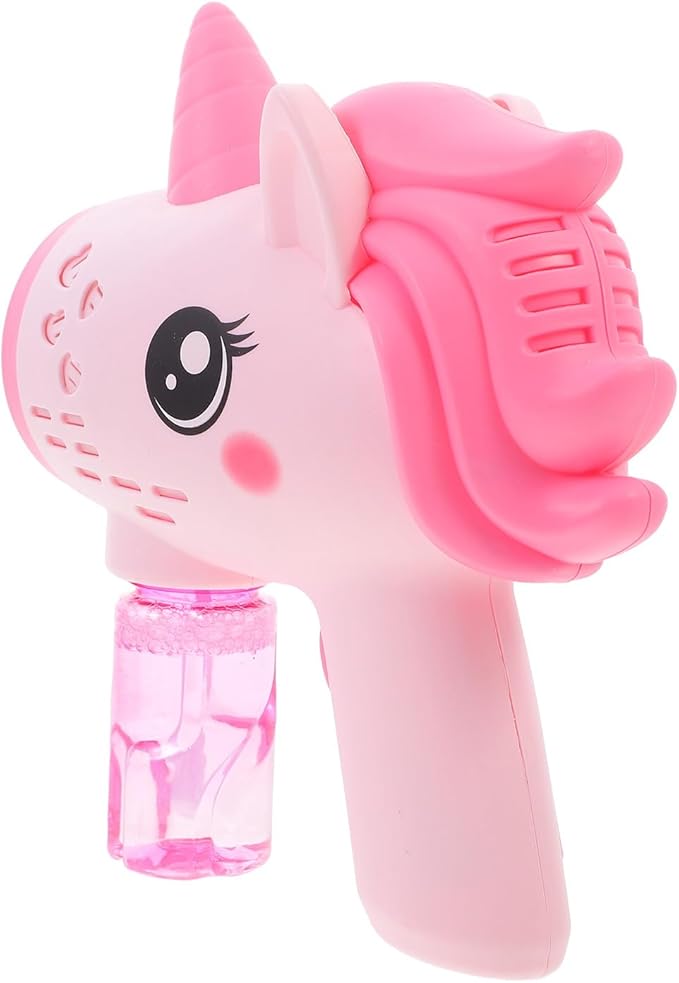 Unicorn Handheld Bubble Blower for Pink Non-Electric Automatic Bubble Maker Party Supplies