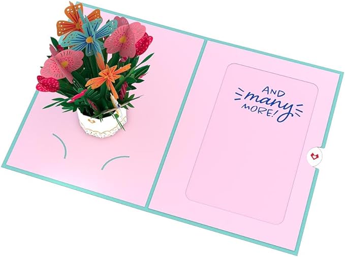 Lovepop Happy Birthday Pop-Up Card for Her and Him- 3D Floral Birthday Greeting Cards for Boys, Girls, Men, Women - Removable - 5" x 7" Mini Flower Bouquet Card - Blank Note Card & Envelope Included