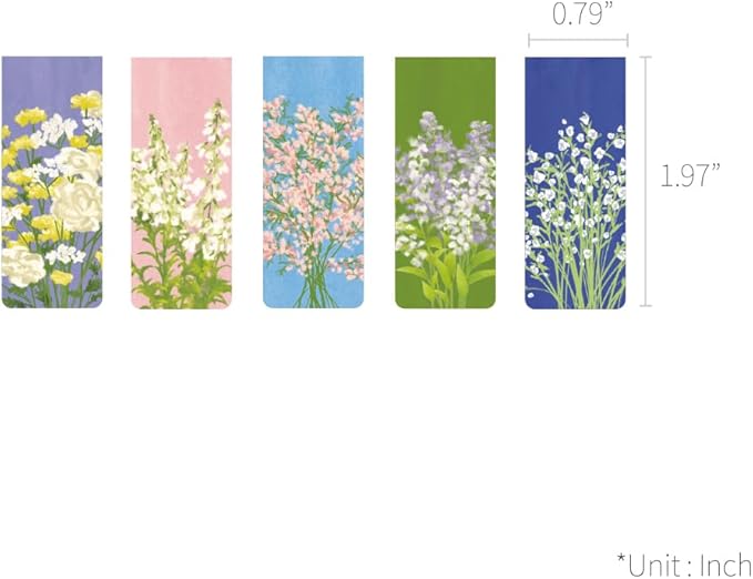 Monolike Magnetic Bookmarks Set - A (Olivia's Flowers Ver.4)