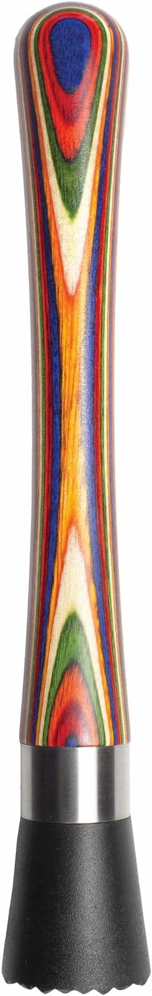 Baltique Marrakesh Collection Wooden Muddler for Cocktails – Colorful Birch Wood Handle with Non-Scratch Head, Perfect for Mojitos, Old Fashioneds & Home Bartending