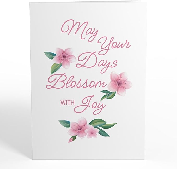 Lovepop Everyday Pop-Up Card with Mini Paper Bouquet for Her - 3D Spring Greeting Cards for Girls, Women - May Your Days Blossom with Joy - 5 x 7 Card - Blank Note Card & Envelope Included