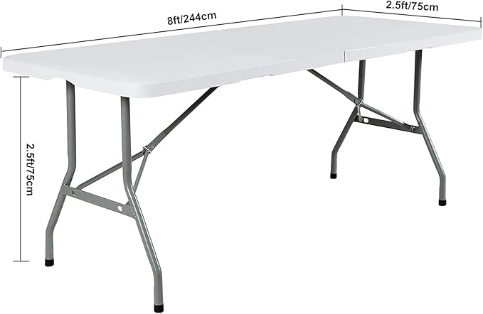 FORLIFE 6Pack Spandex Table Covers 8ft，Fitted Tablecloth for 8ft Rectangular Tables, Stretch Patio Table Covers, Universal Spandex Table Cover for Wedding, Banquet, Party - Black