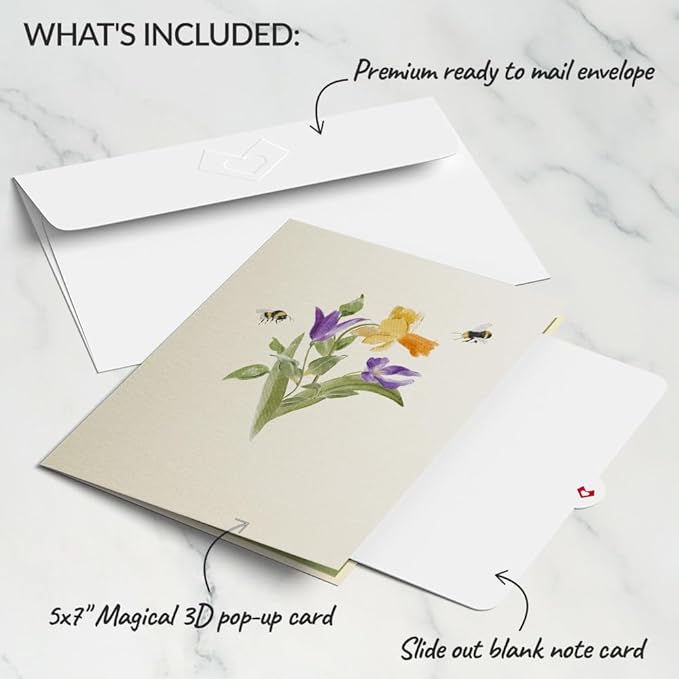 Lovepop Happy Birthday Pop-Up Card for Her and Him- 3D Floral Birthday Greeting Cards for Boys, Girls, Men, Women - Flower Bloom - 5" x 7" Daffodils & Tulips Card - Blank Notecard & Envelope Included