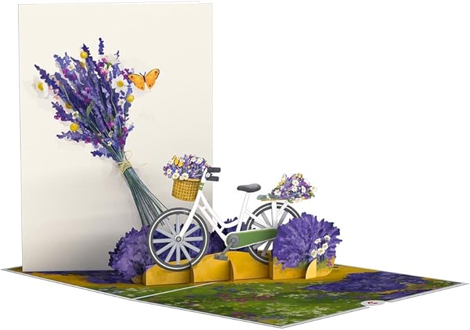 Lavender Bicycle Pop-Up Card