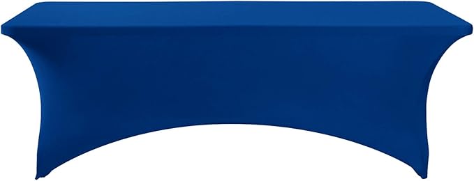 FORLIFE Spandex Table Covers，Fitted Tablecloth for Rectangular Tables, Stretch Patio Table Covers, Universal Spandex Table Cover for Wedding, Banquet, Party (8ft, Royal)
