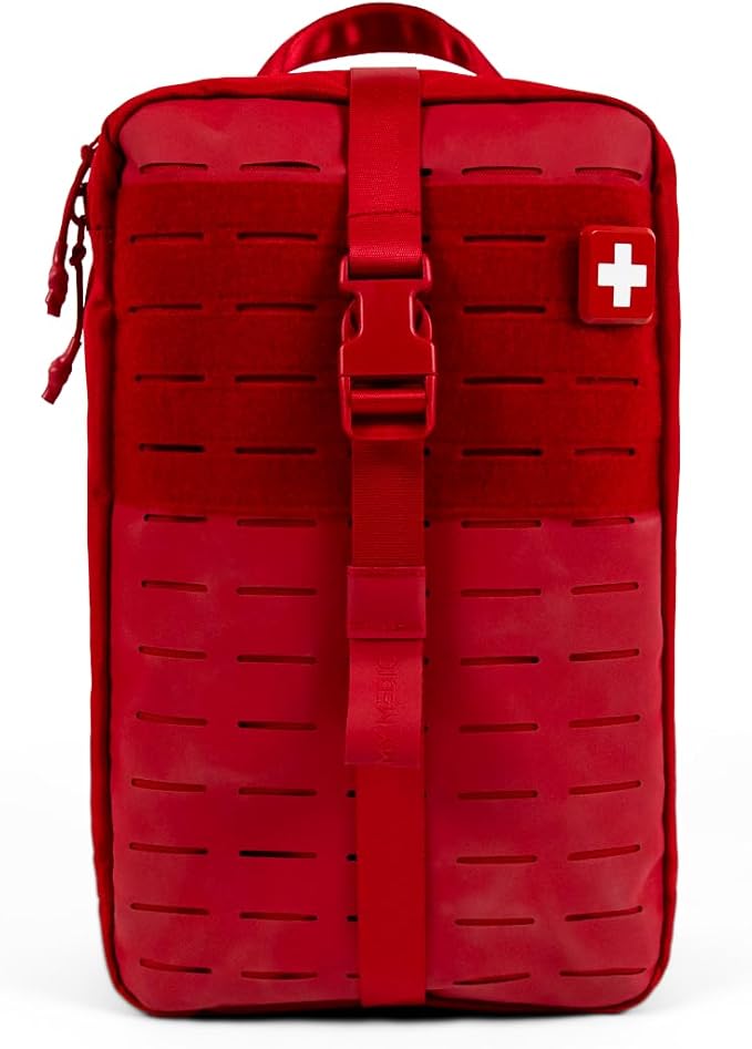 My Medic MYFAK Large Medical Kit (PRO) - Emergency First Aid Survival Essentials & Travel Bag Supplies | EMT Rescue Items For Any Car, Home or Office - Red