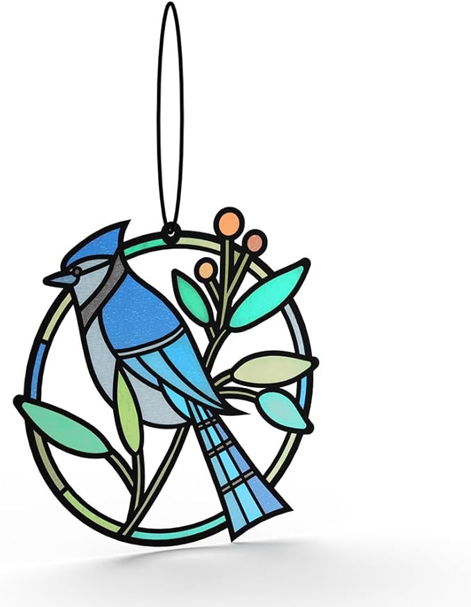 Lovepop Everyday Suncatcher Card for Her and Him - 3D Greeting Cards for Boys, Girls, Men, Women - Simple Hello Blue Jay - 5" x 7" Card - Blank Notecard & Envelope Included
