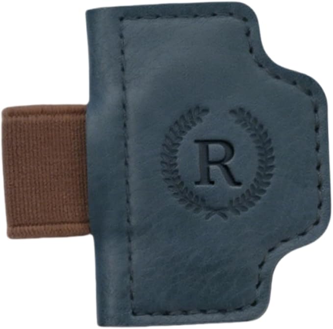 Personalized Magnetic Bygone Mark Bookmark with Pen Holder, 26 Letters Name Initial Custom Leather Book Mark for Women, Gifts for Book Lovers and Readers (Blue,R)
