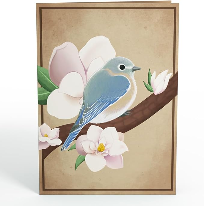Lovepop Birthday 3D Pop-Up Card with Slide-out Note & Premium Envelope - Pink Magnolia Tree