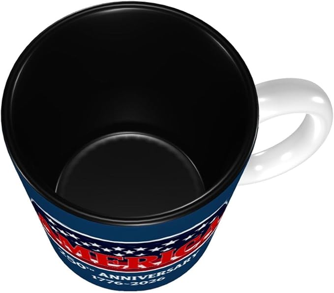 AMERICA 250TH 250th 11oz Ceramic Mug Cute Coffee Mugs Tea Cup with Handle for Office and Home Gift for Men Women