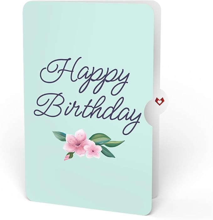 Lovepop Birthday 3D Pop-Up Card with Slide-out Note & Premium Envelope - Cherry Blossom Basket with Cardinals