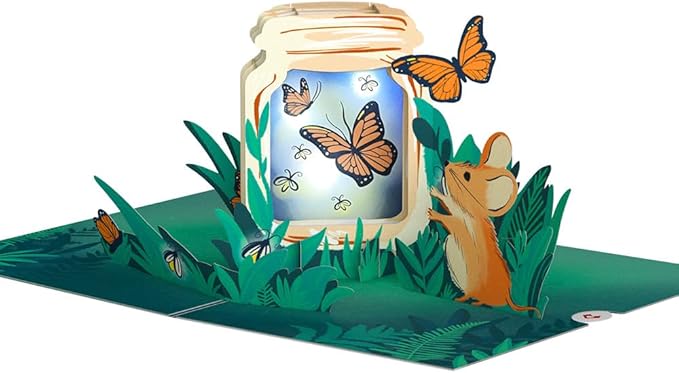 Lovepop Everyday Pop-Up Card with LED Lights for Her and Him - 3D Light-Up Greeting Cards for Boys, Girls, Men, Women- Free Spirit - 5" x 7" Card - Blank Note Card & Envelope Included
