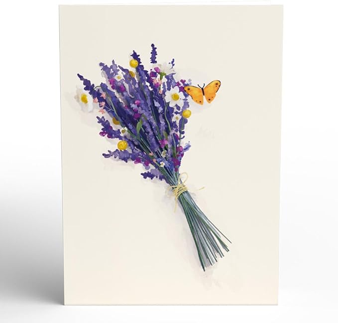 Lavender Bicycle Pop-Up Card