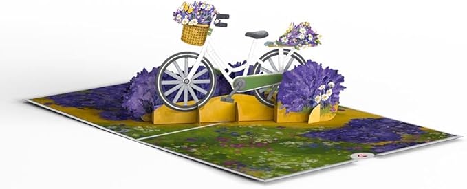 Lavender Bicycle Pop-Up Card