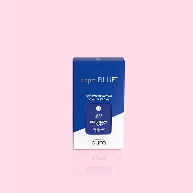 Capri Blue Pura Smart Home Plug-in Diffuser Refills – Includes 2 Capri Blue Pura Refills for Plug in Diffusers for Home - Long Lasting Luxury Scents - Honeydew Crush (Pack of 2)