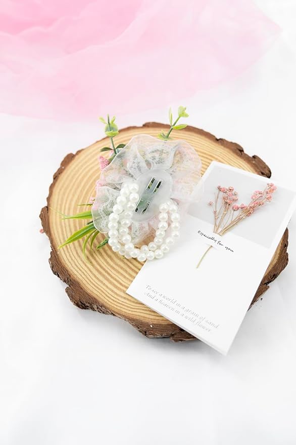 Ansofi Pink Corsage and Boutonniere Set Artificial Rose Flower Wrist Corsage and Boutineers for Groom Groomsmen Bride Bridesmaids Prom Rustic Vintage Wedding Decor
