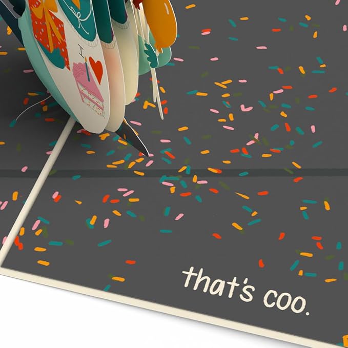 Lovepop Birthday Pop-Up Card for Her and Him - 3D Greeting Cards for Boys, Girls, Men, Women - ‘That’s Coo’ Funny Pigeon - 5" x 7" Card - Blank Notecard and Envelope Included