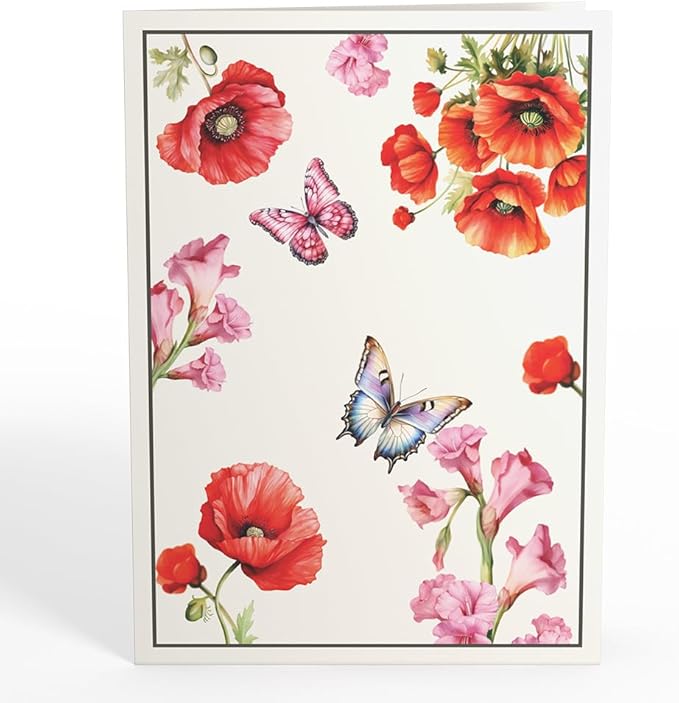 Lovepop Everyday Pop-Up Card for Her and Him - 3D Greeting Cards for Boys, Girls, Men, Women - Born to Bloom: August Birth Month Flowers - 5" x 7" Card - Blank Notecard & Envelope Included
