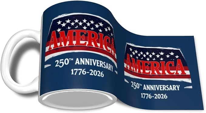 AMERICA 250TH 250th 11oz Ceramic Mug Cute Coffee Mugs Tea Cup with Handle for Office and Home Gift for Men Women