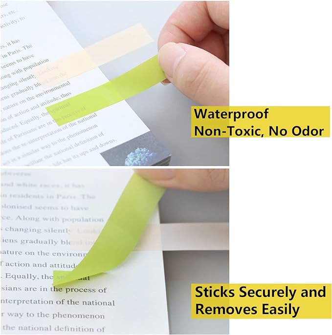 ELII 6000pcs Books Tabs for Annotating Page Tabs Morandi Sticky Index Tabs,Transparent Sticky Notes Tabs Label Stickers Index Tabs for Reading Notes, Classify File