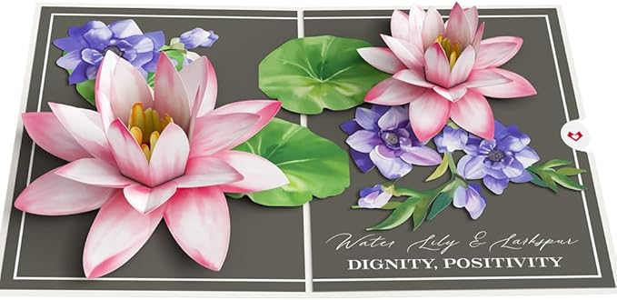 Lovepop Everyday Pop-Up Card for Her and Him - 3D Greeting Cards for Boys, Girls, Men, Women - Born to Bloom: July Birth Month Flowers - 5" x 7" Flower Card - Blank Notecard & Envelope Included