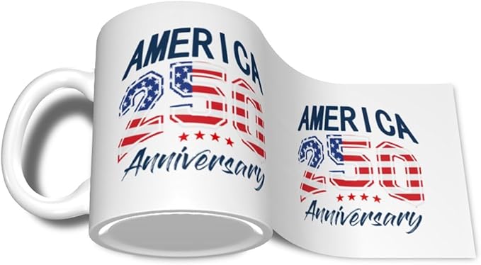 USA 250TH 3 250th 11oz Ceramic Mug Cute Coffee Mugs Tea Cup with Handle for Office and Home Gift for Men Women