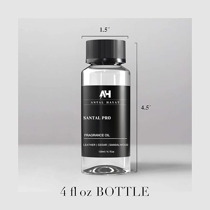 Hotel Scents Santal Diffuser Oil 120mL - Aromatherapy Fragrance Inspired by 5-Star Hotels - Notes of Sandalwood, Leather & Cedar - Inspired by Santal Perfume - Luxury Home Scents Refill