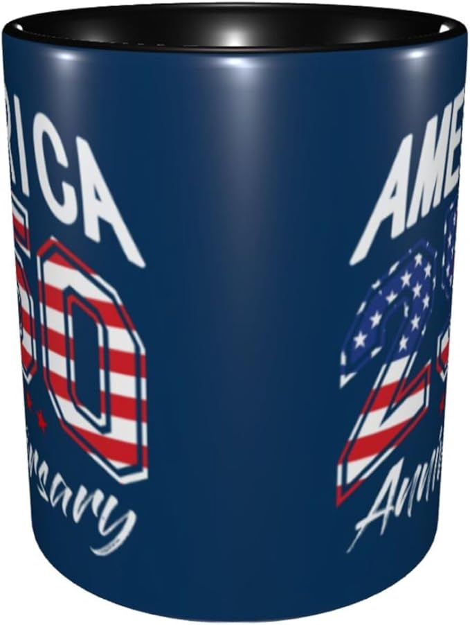 USA 250TH 1 250th 11oz Ceramic Mug Cute Coffee Mugs Tea Cup with Handle for Office and Home Gift for Men Women