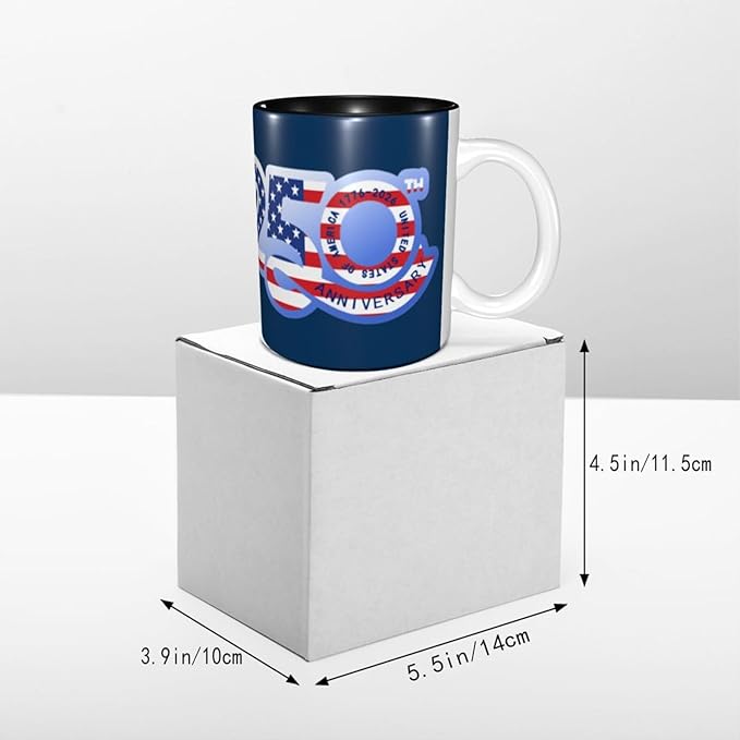 USA 250TH 4 250th 11oz Ceramic Mug Cute Coffee Mugs Tea Cup with Handle for Office and Home Gift for Men Women