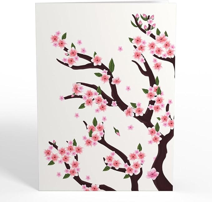 Lovepop Birthday 3D Pop-Up Card with Slide-out Note & Premium Envelope - Cherry Blossom Branches in Bloom