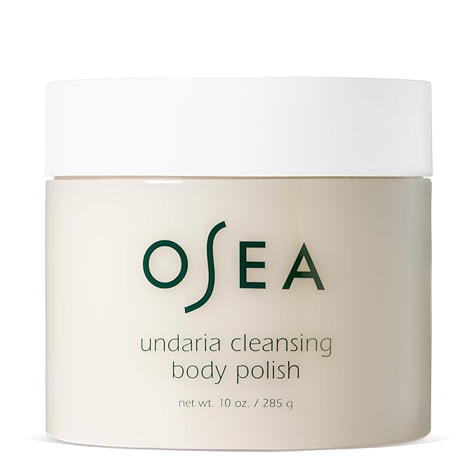 OSEA Undaria Cleansing Body Polish 10oz - Spa-Worthy AHA Body Exfoliator with Pumice and Seaweed