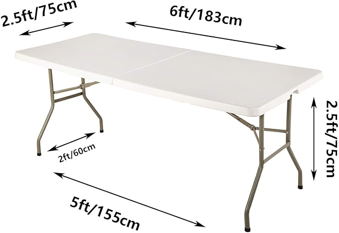 FORLIFE Spandex Table Covers - 6ft Fitted Tablecloth for Rectangular Tables, Stretch Patio Cover, Universal for Wedding, Banquet, Party (Black)