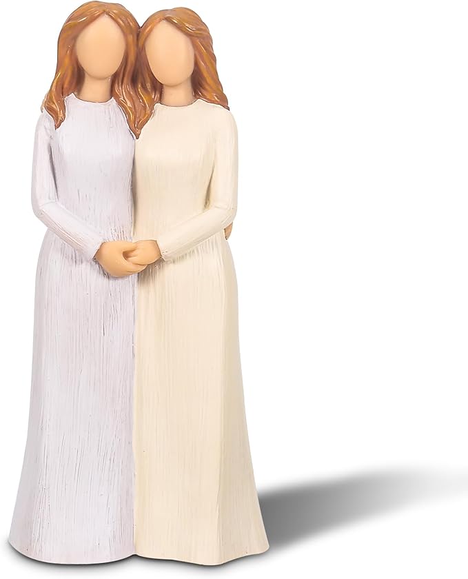 Sister Figurines, Love My Sisters Friends Forever, 2 Women 6.2” Sculpted Hand-Painted Figures Gifts for Christmas Birthday (Sister)
