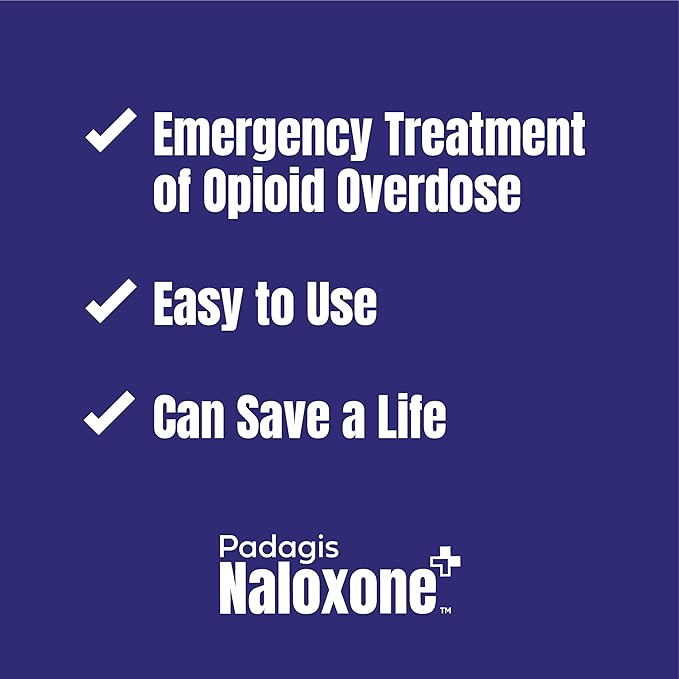 Naloxone HCI Nasal Spray, 4 mg – Emergency Treatment for Opioid Overdose - Rapid-Response Opioid Overdose Reversal, 2 Dose Single Use Nasal Spray