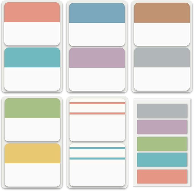 ELII 300 Pcs Tabs 2 Inch Sticky Index Tabs, Writable and Repositionable Book Tabs Page Tabs Colored Page Markers, Tabs for Books, Notebook Tabs, Tabs for Annotating Books (Pastel)