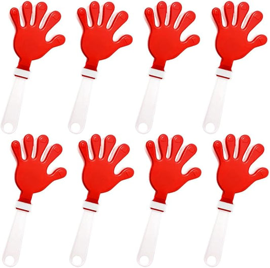 Lovecheer 8PCS Big Hand Clappers Party Noisemakers 11 inch Clapps Sporting Events Cheers for Football Basketball Birthday Gift New Year Christmas Make Noise