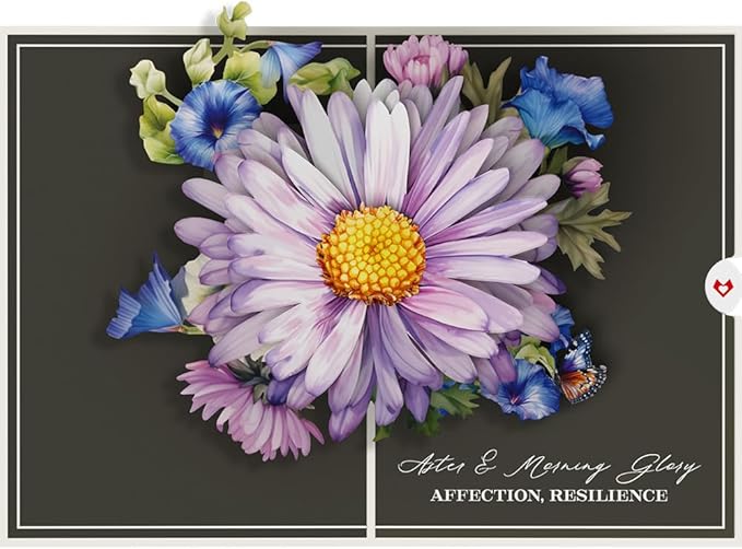 Lovepop Everyday Pop-Up Card for Her and Him - 3D Greeting Cards for Boys, Girls, Men, Women - Born to Bloom: September Birth Month Flowers - 5" x 7" Card - Blank Notecard & Envelope Included