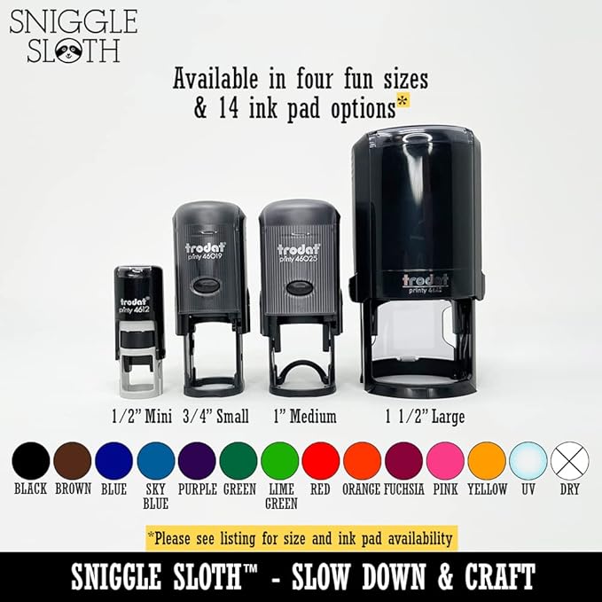 Star Shape Excellent Self-Inking Rubber Stamp Ink Stamper for Stamping Crafting Planners - 3/4 Inch Small - Red Ink