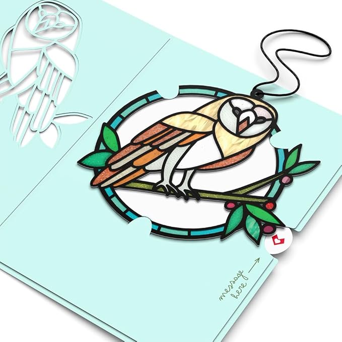 Lovepop Everyday Suncatcher Card for Her and Him - 3D Greeting Cards for Boys, Girls, Men, Women - Nature's Peace Owl - 5" x 7" Card - Blank Notecard & Envelope Included