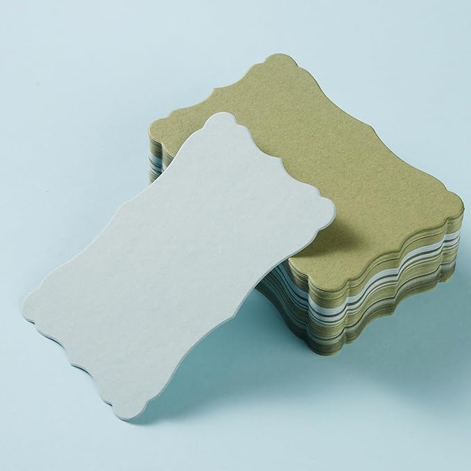 120 Pieces Small Mini Business Cards Vintage Assorted Colors Blank Note Gift for Business Cards, Gift (5 Green)