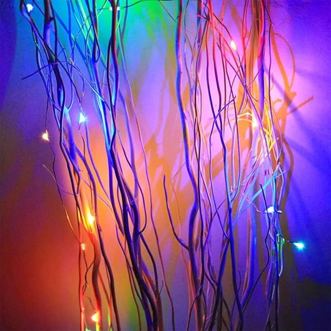 BXROIU 4 x Fairy Lights Battery Operated 8 Lighting Modes,50LEDs,16.4Ft/5 Meters Silver Wire String Lights,Timer Function,and Remote Control.for Christmas,Party,Wedding,Decorative Lighting