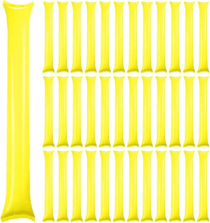 Lovecheer 50PCS Thunder Sticks Thicken Cheering Sticks Plastic Inflatable Noise Makers for Sports Team Spirit Party