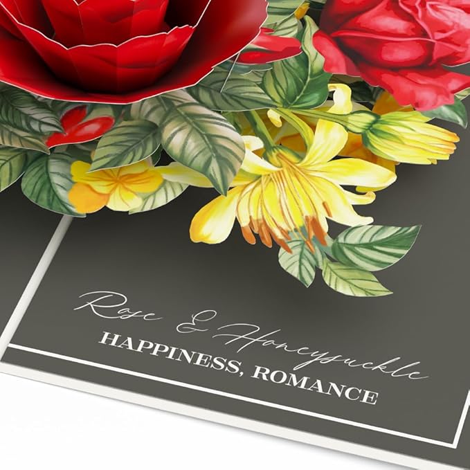 Lovepop Birthday Pop-Up Card for Her and Him - 3D Greeting Cards for Boys, Girls, Men, Women - Born to Bloom: June Birth Month Flowers - 5" x 7" Card - Blank Notecard and Envelope Included
