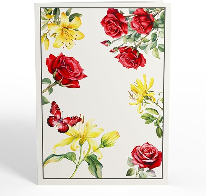 Lovepop Birthday Pop-Up Card for Her and Him - 3D Greeting Cards for Boys, Girls, Men, Women - Born to Bloom: June Birth Month Flowers - 5" x 7" Card - Blank Notecard and Envelope Included