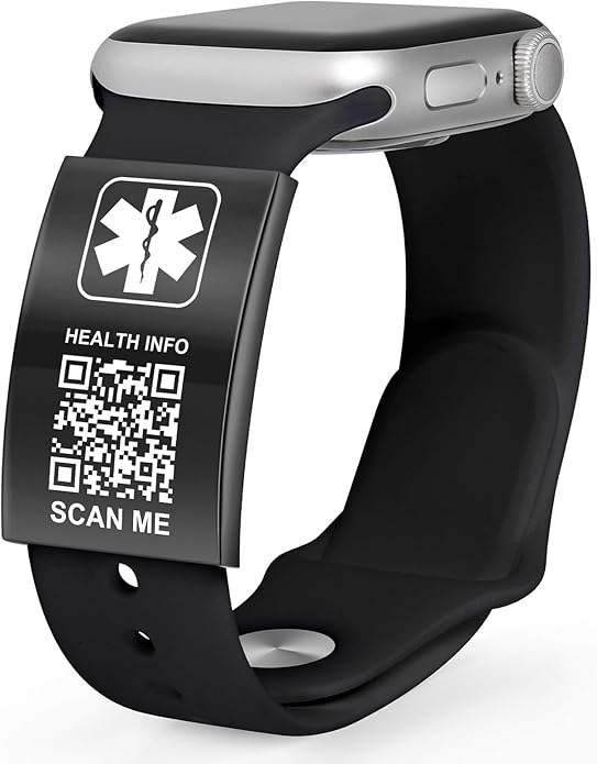 Upgraded Medical Bracelets Men Women with QR Code Medical Alert ID Bracelets - Titanium Steel Wristband Fits Wrists Up 8''-10'' - More Space Custom Emergency Med ID Info