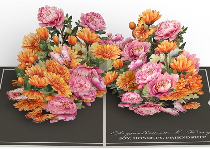 Lovepop Everyday Pop-Up Card for Her and Him - 3D Greeting Cards for Boys, Girls, Men, Women - Born to Bloom: November Birth Month Flowers - 5" x 7" Card - Blank Notecard & Envelope Included