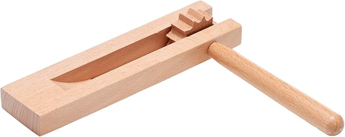Wooden Spinning Ratchet Noise Maker Grogger, Traditional Matraca for Parties, Sports Events and Celebrations 1 Pack