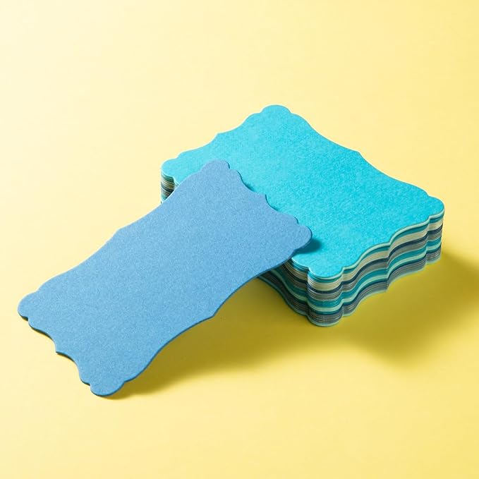 120 Pieces Small Mini Business Cards Vintage Assorted Colors Blank Note Gift for Business Cards, Gift (5 Blue)