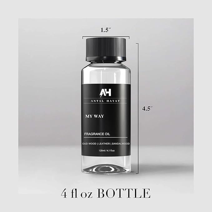 Diffuser Oil - My Way Diffuser Oil 120ml - Hotel Scent Inspired by 1 Hotel Miami Beach - Luxury Home Fragrance Blend with Lush Sandalwood, Leather & Beautiful Iris - Home Luxury Scent